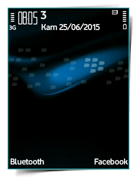 Theme Blackberry Giao Diện Xanh Đen Icon Đơn Giản Full Icon 95%